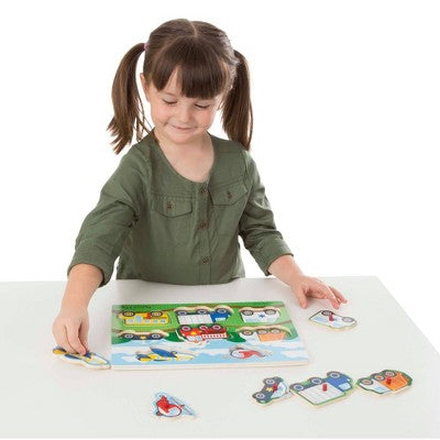  Melissa & Doug Peg Puzzle Set - 6 Puzzles