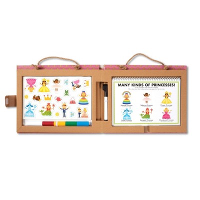  Melissa & Doug Natural Play: Play, Draw, Create Reusable Drawing & Magnet Kit - Princesses (54 Magnets, 5 Dry-Erase Markers)