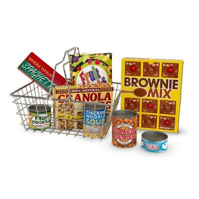  Melissa & Doug Pretend Play Toy Grocery Basket