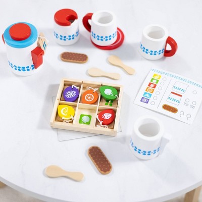  Melissa & Doug 22-Piece Steep And Serve Wooden Tea Set - Play Food And Kitchen Accessories