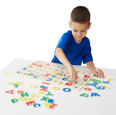  Melissa & Doug Upper & Lower Case Alphabet Letters Wooden Puzzle (52pc)