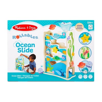  Melissa & Doug Rollables Wooden Ocean Slide Infant And Toddler Toy (5pc)
