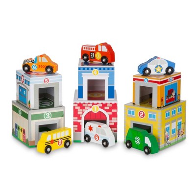  Melissa & Doug Nesting & Sorting Toys - Buildings & Vehicles
