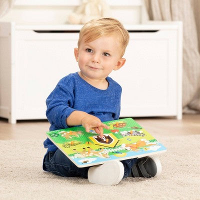  Melissa & Doug World Of Animals Wooden Peg Puzzles Set - Pets, Farm, And Safari 23pc