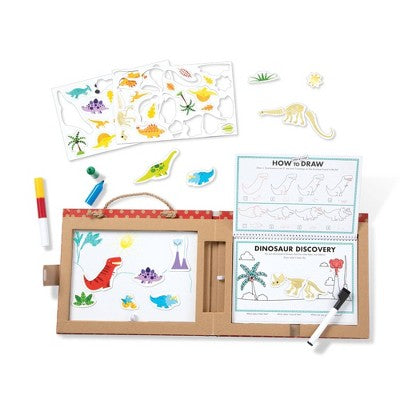  Melissa & Doug Natural Play: Play, Draw, Create Reusable Drawing & Magnet Kit - Dinosaurs (41 Magnets, 5 Dry-Erase Markers)
