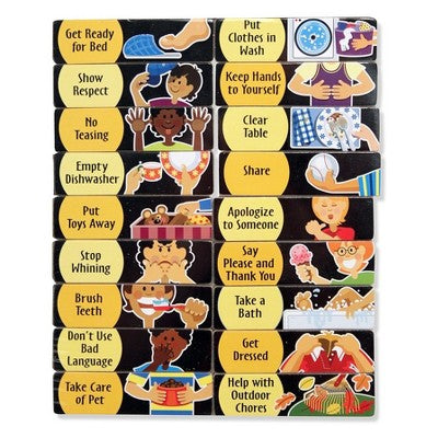  Melissa & Doug Deluxe Wooden Magnetic Responsibility Chart With 90 Magnets