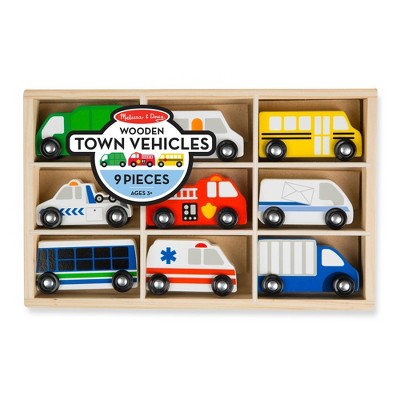  Melissa & Doug Wooden Town Vehicles Set