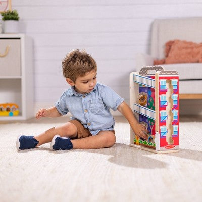  Melissa & Doug GO Tots Wooden Town House Tumble With 3 Disks