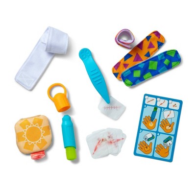  Melissa & Doug Boo-Boos & Bandages Reusable First Aid Pretend Play Set: Creativity Focus With Medical Accessories