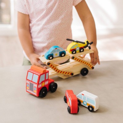  Melissa & Doug Wooden Emergency Vehicle Set Of 6
