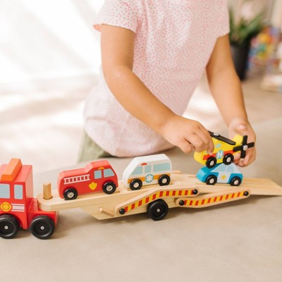  Melissa & Doug Wooden Emergency Vehicle Set Of 6