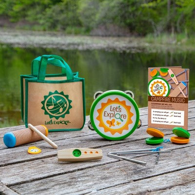  Melissa & Doug Let's Explore Camp Music Wooden And Metal Instruments Play Set - 10pc