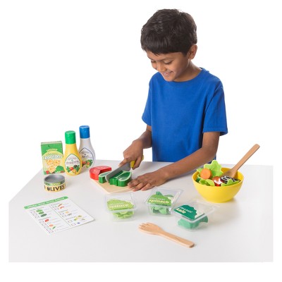  Melissa & Doug Slice And Toss Salad Play Food Set - 52pc Wooden And Felt
