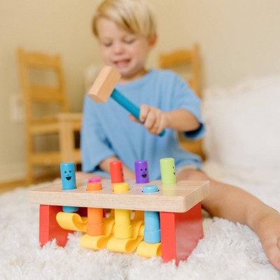  Melissa & Doug Deluxe Pounding Bench Wooden Toy With Mallet