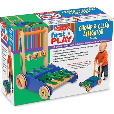  Melissa & Doug Deluxe Chomp And Clack Alligator Wooden Push Toy And Activity Walker
