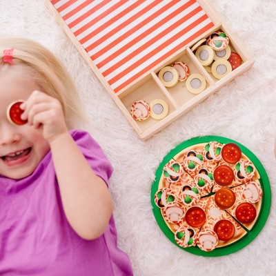  Melissa & Doug Pizza Party Wooden Play Food Set