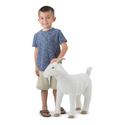  Melissa & Doug Giant Goat - Lifelike Stuffed Animal: Educational Creativity Toy, Cotton Material