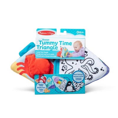  Melissa & Doug Ocean Tummy Time Triangle Infant Baby Toy, Soft Sensory Toy With Textures, Mirror