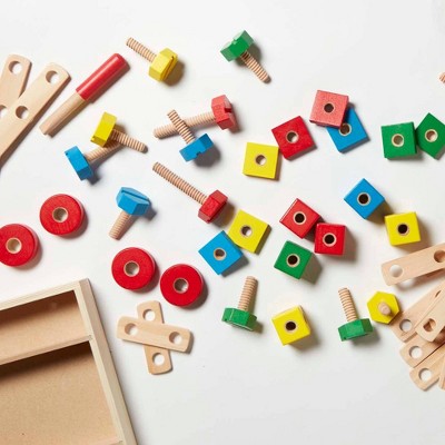  Melissa & Doug Wooden Construction Building Set In A Box (48pc)