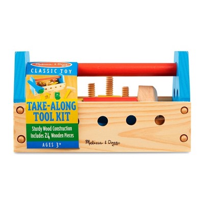  Melissa & Doug Take-Along Tool Kit Wooden Construction Toy (24pc)