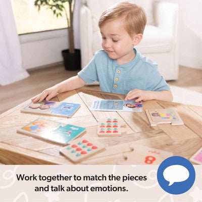  Melissa & Doug Ms. Rachel Big Feelings Puzzles - 16pc: Educational Wooden Toy For Emotional & Sensory Development