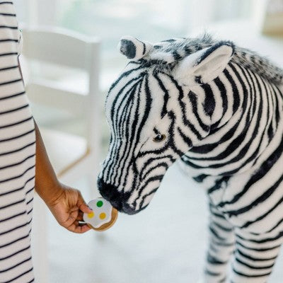  Melissa & Doug Giant Striped Zebra - Lifelike Stuffed Animal (nearly 3 Feet Tall)