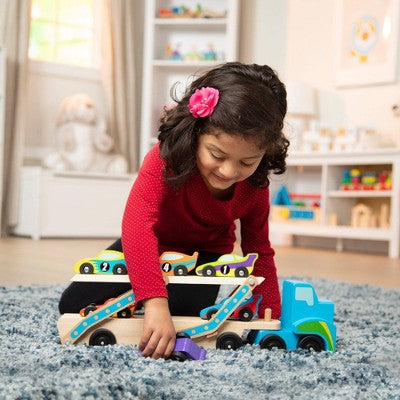  Melissa & Doug Mega Race-Car Carrier