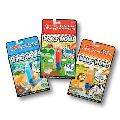 Melissa & Doug Water Wow! - Water Reveal Pad Bundle - Farm, Safari & Under The Sea