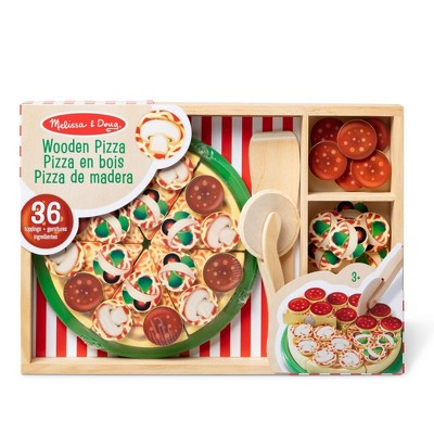  Melissa & Doug Pizza Party Wooden Play Food Set