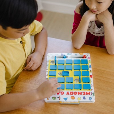  Melissa & Doug Flip To Win Travel Memory Game - Wooden Game Board, 7 Double-Sided Cards