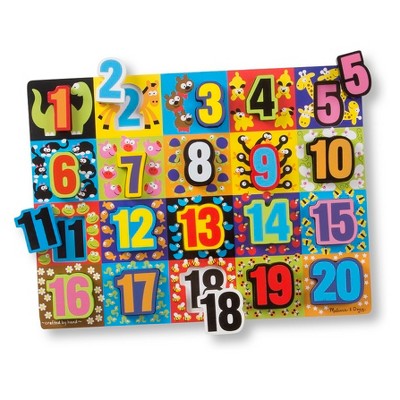  Melissa & Doug Jumbo Numbers Wooden Chunky Puzzle (20pc)