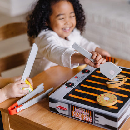 Melissa & Doug Wooden Grill & Serve BBQ Set