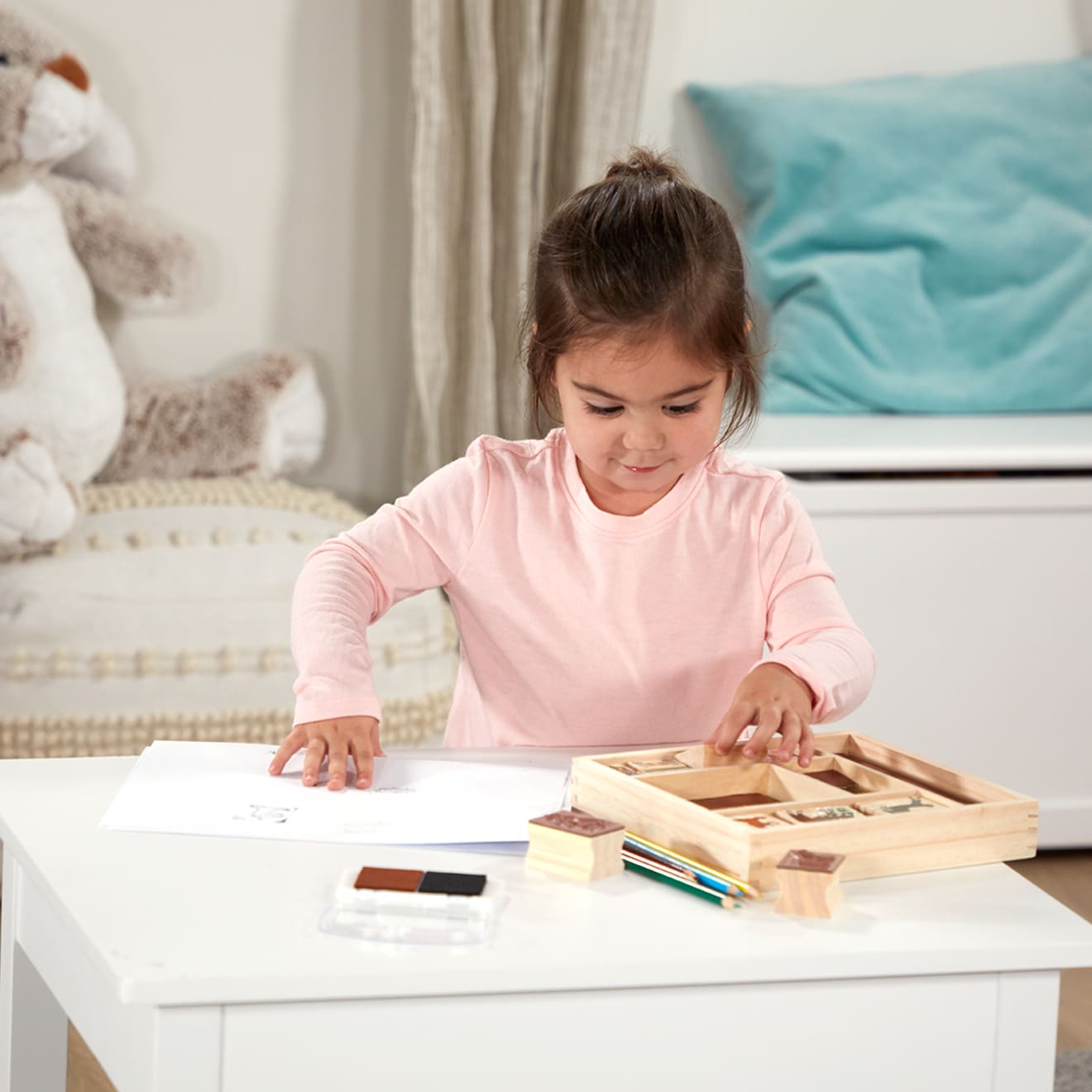 Melissa & Doug Wooden Stamp Set - Horses