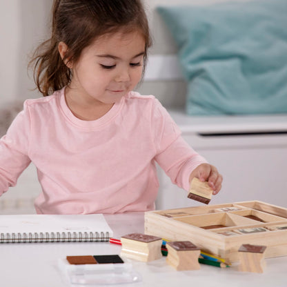 Melissa & Doug Wooden Stamp Set - Horses