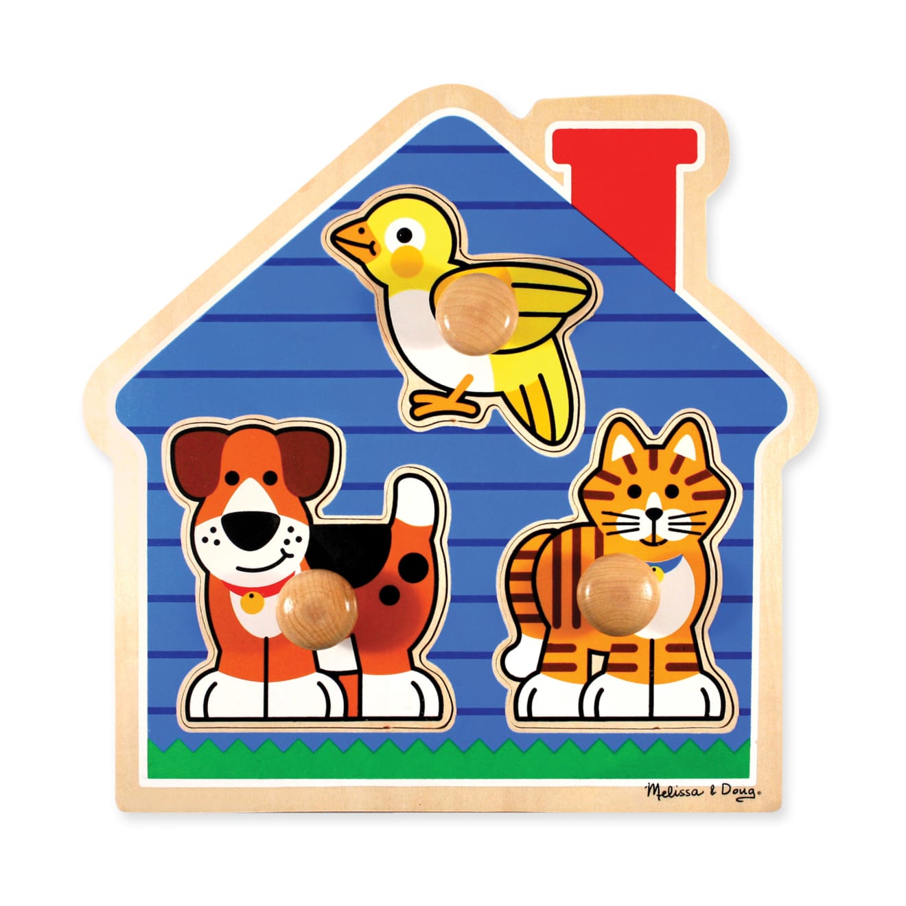 Melissa & Doug House Pets Jumbo Knob Puzzle - 3 Pieces
