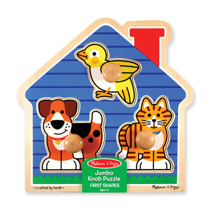 Melissa & Doug House Pets Jumbo Knob Puzzle - 3 Pieces