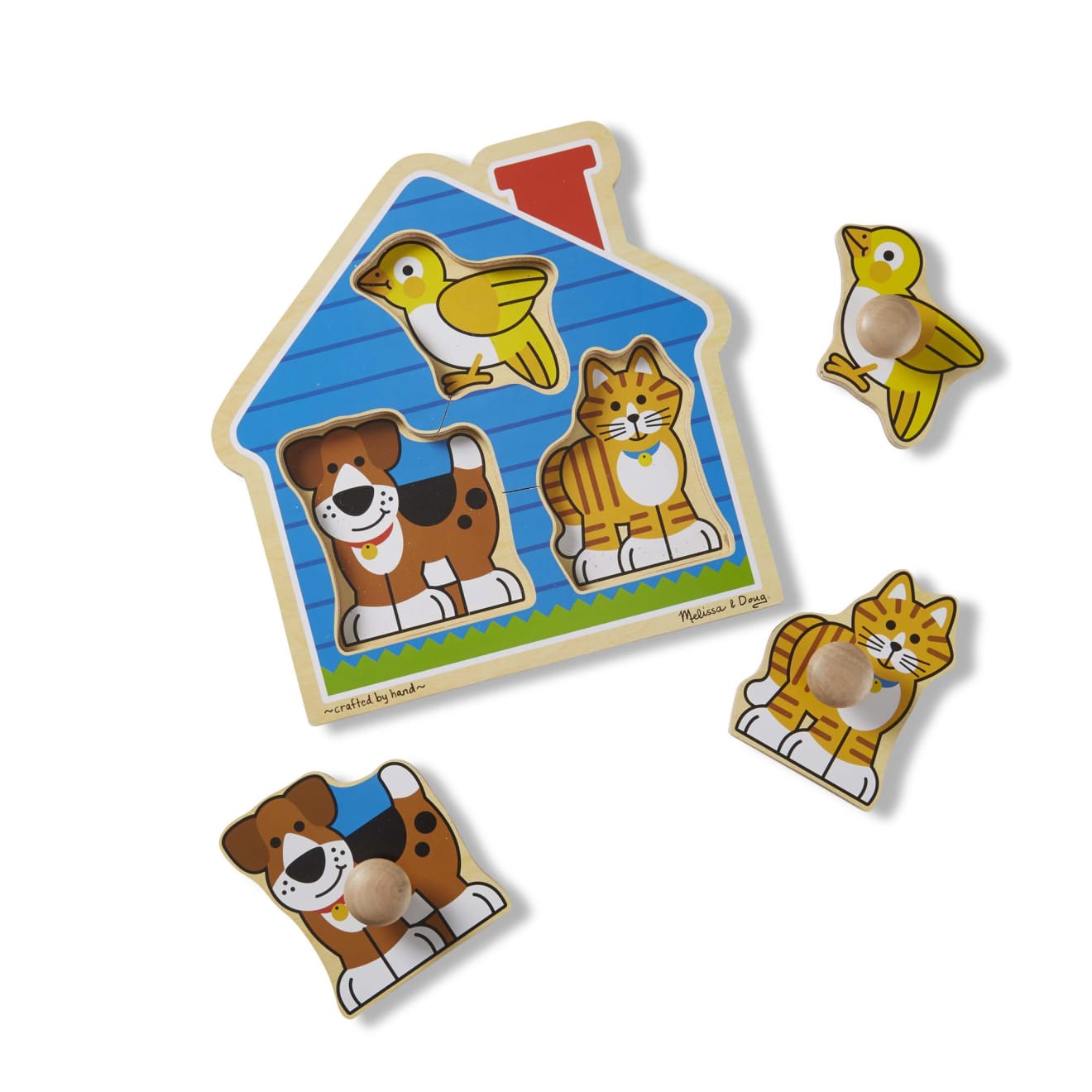 Melissa & Doug House Pets Jumbo Knob Puzzle - 3 Pieces