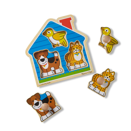 Melissa & Doug House Pets Jumbo Knob Puzzle - 3 Pieces