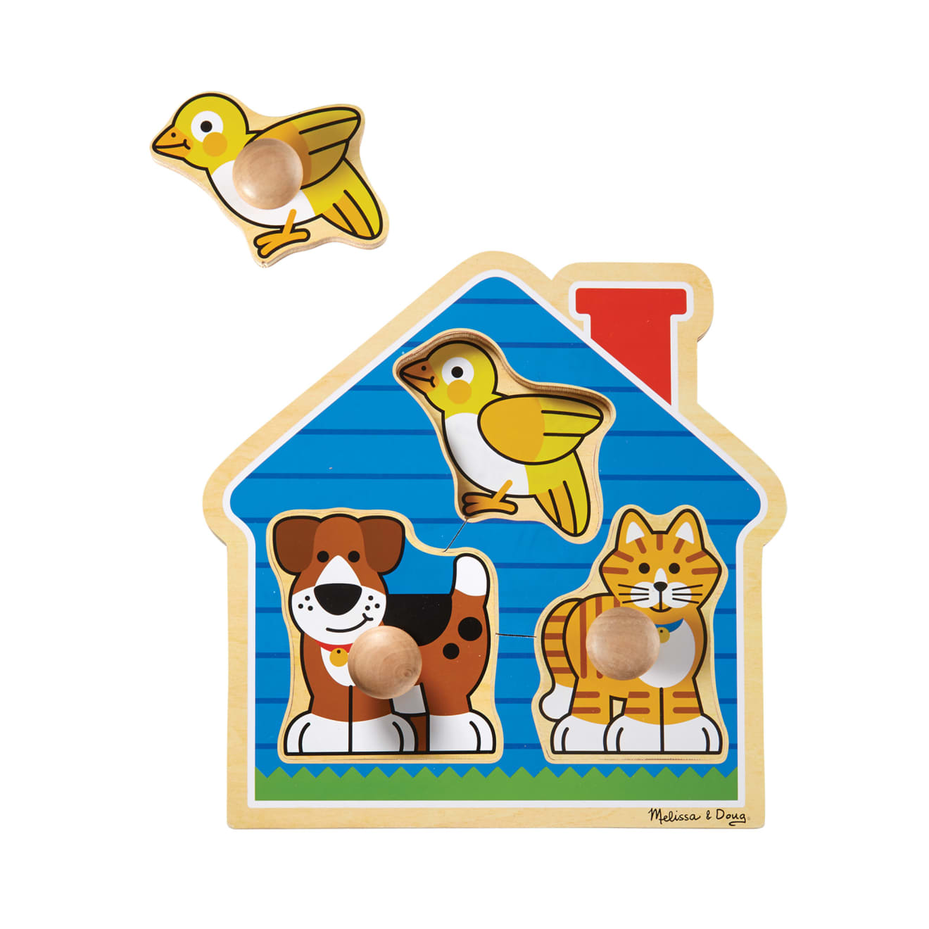 Melissa & Doug House Pets Jumbo Knob Puzzle - 3 Pieces