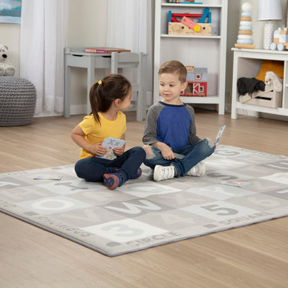 Melissa & Doug Jumbo ABC-123 Rug - Neutral