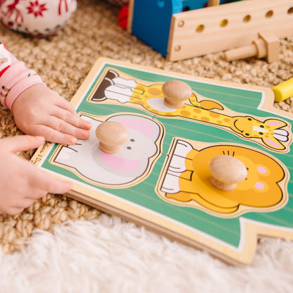 Melissa & Doug Jungle Friends Jumbo Knob Puzzle - 3 Pieces
