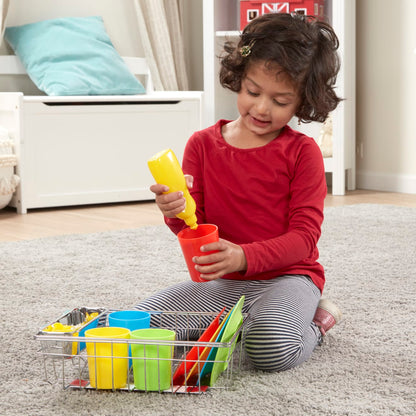 Melissa & Doug Let's Play House! Wash & Dry Dish Set