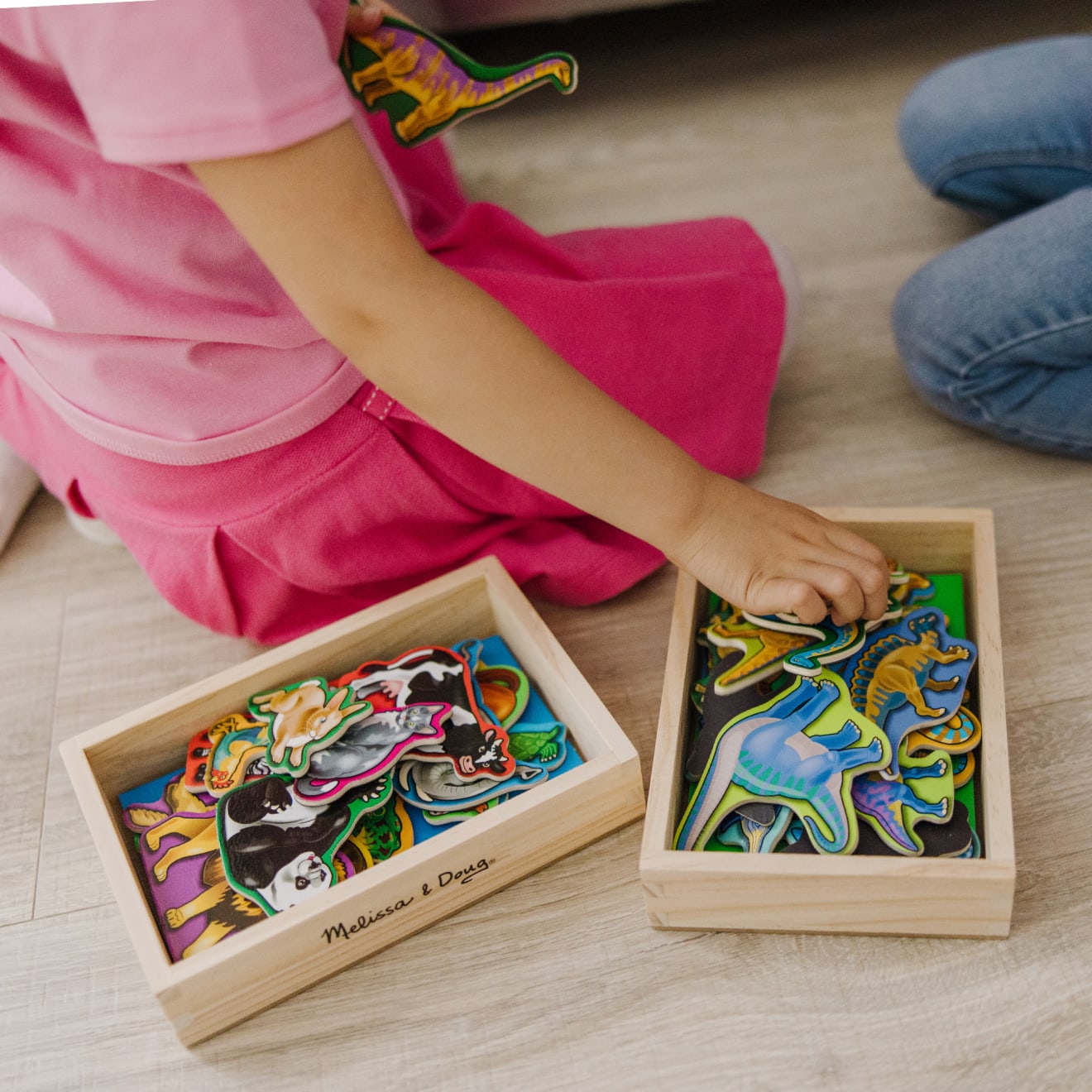 Melissa & Doug Wooden Magnets Bundle - Animals And Dinosaurs