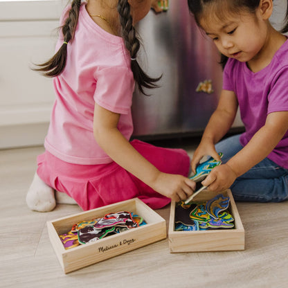 Melissa & Doug Wooden Magnets Bundle - Animals And Dinosaurs