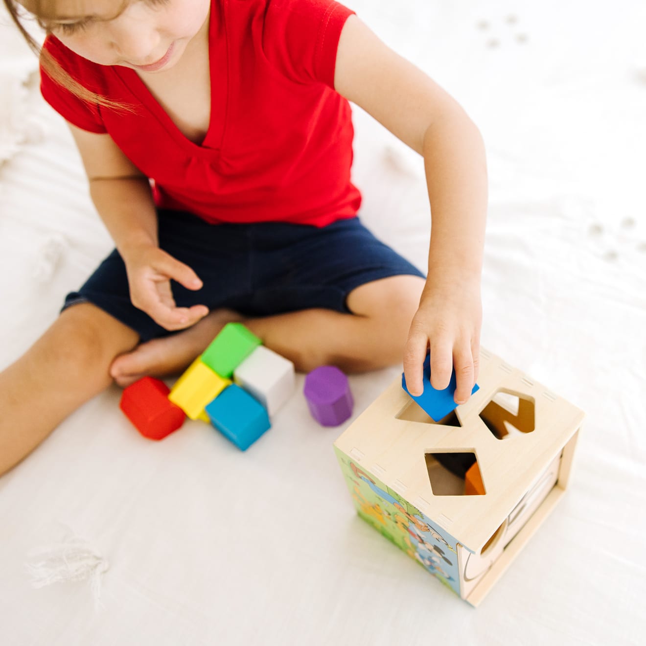 Melissa & Doug Disney Mickey Mouse & Friends Wooden Shape Sorting Cube