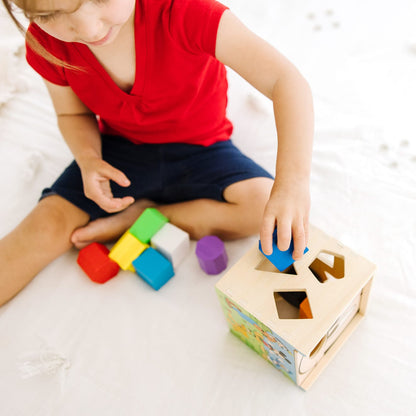 Melissa & Doug Disney Mickey Mouse & Friends Wooden Shape Sorting Cube