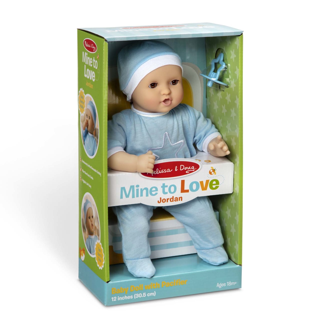 Melissa & Doug Mine To Love Jordan 12-Inch Baby Doll