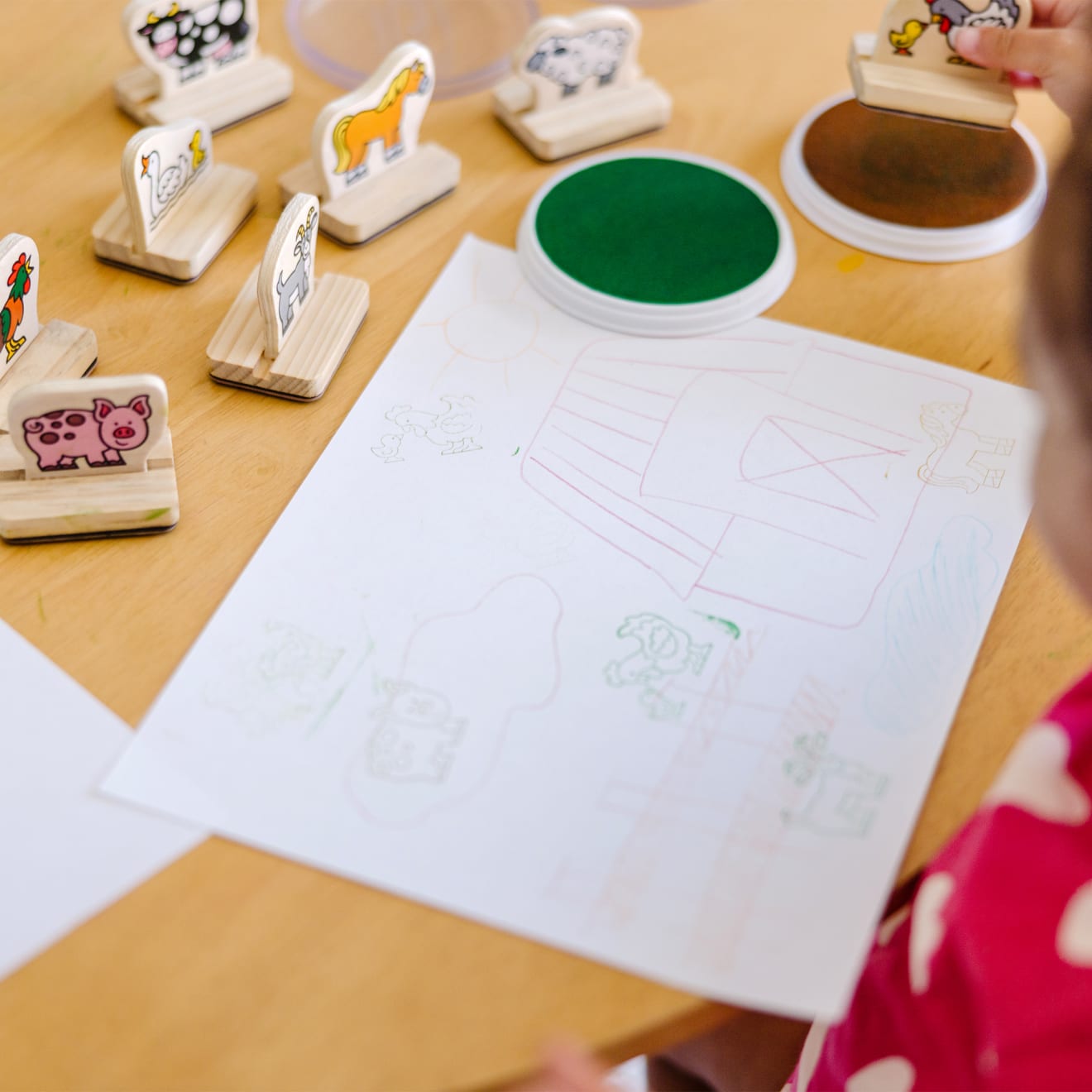 Melissa & Doug My First Wooden Stamp Set - Farm Animals