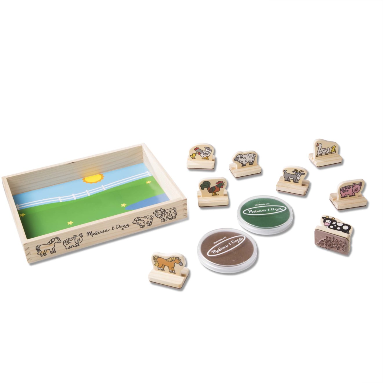 Melissa & Doug My First Wooden Stamp Set - Farm Animals