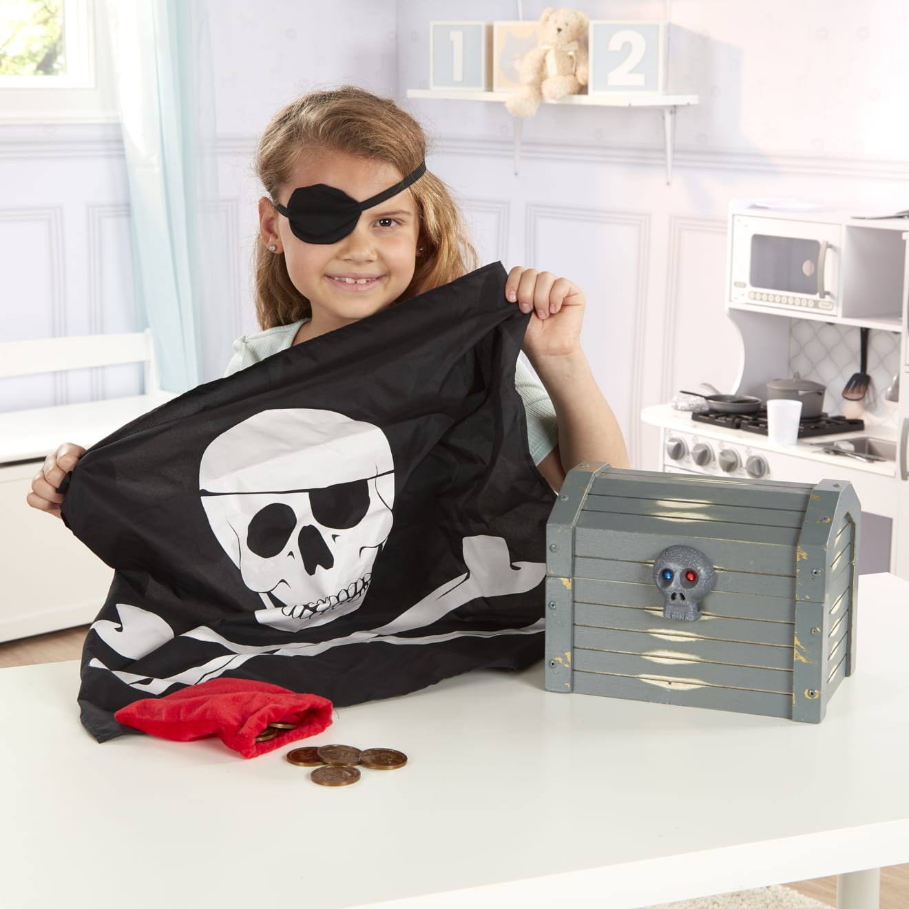 Melissa & Doug Wooden Pirate Chest